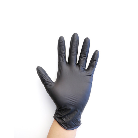 Disposable black nitrile gloves - Case of 1000 units