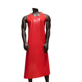 Ultra-resistant apron without seams Red - 300 microns - Length 114cm