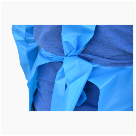 Tablier ultra-résistant sans coutures Bleu Royal - 150 microns - Longueur 114cm