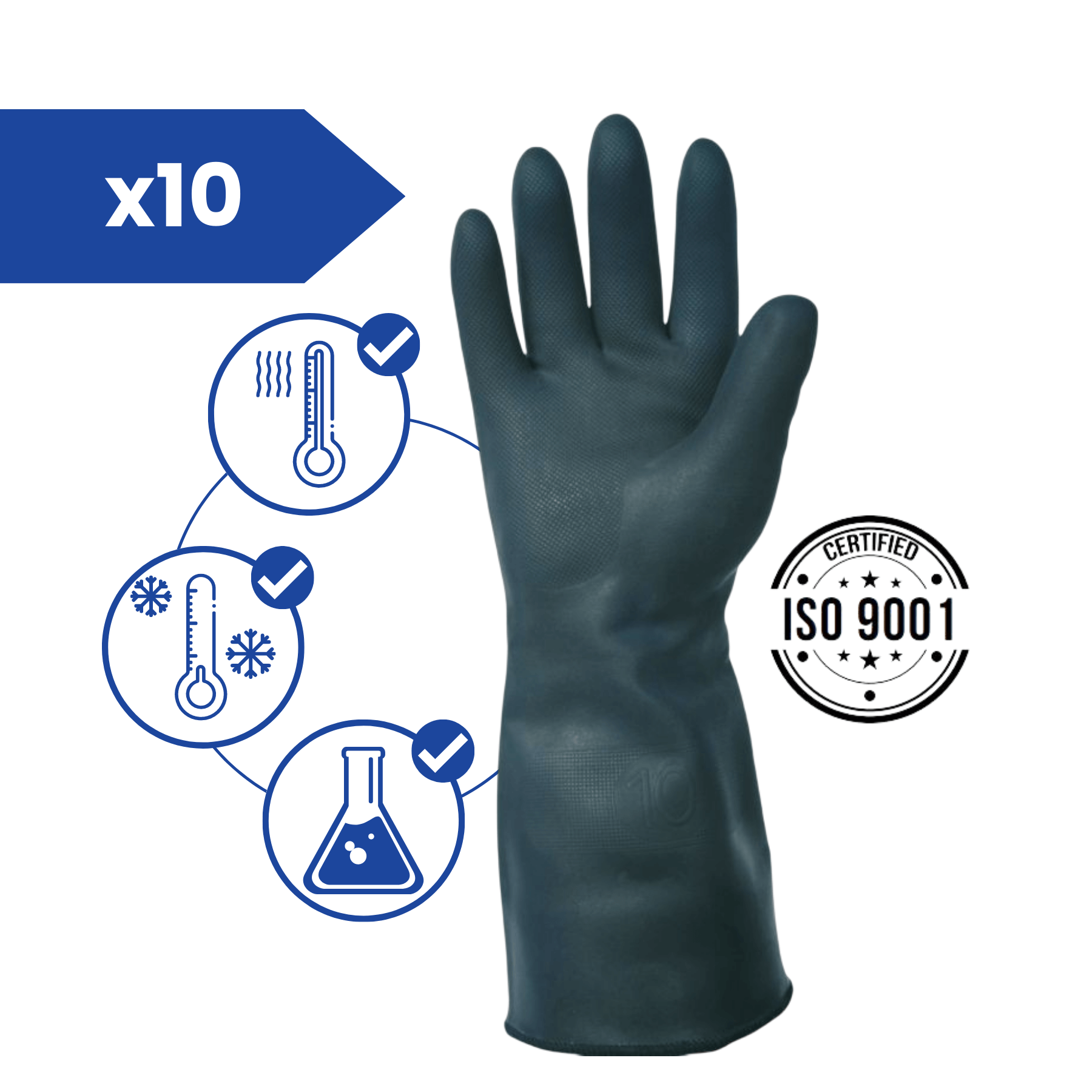 Gant anti-chaleur résistant à 100°c