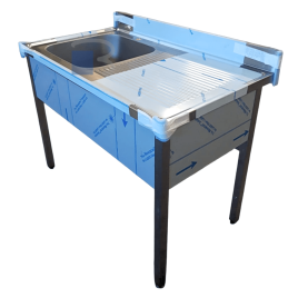 Burdis Catering sink 1 tray with right-hand drainboard depth 700mm