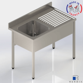Burdis Catering sink 1 tray with right-hand drainboard depth 700mm