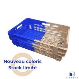 6419 bicolor plastic crate - royal blue