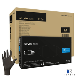 Black nitrylex® gloves - box of 1000