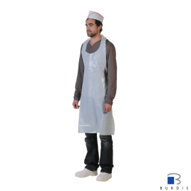 White disposable aprons - bag of 100