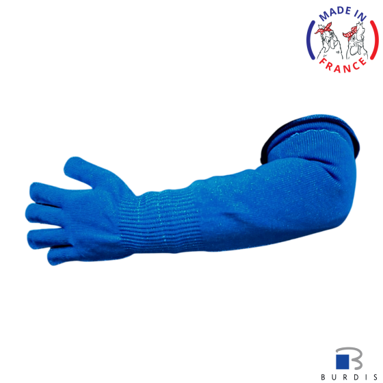 Cut-resistant glove with long cuff Gauge 10