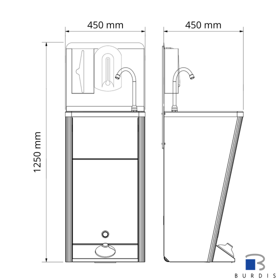 Independent washbasin on wheels