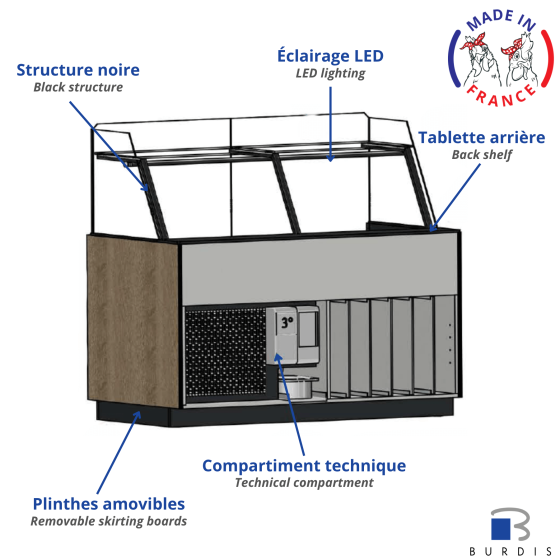 Refrigerated display case