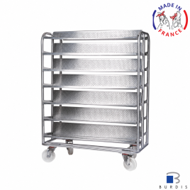Chariot inox volaille 12 clayettes Burdis