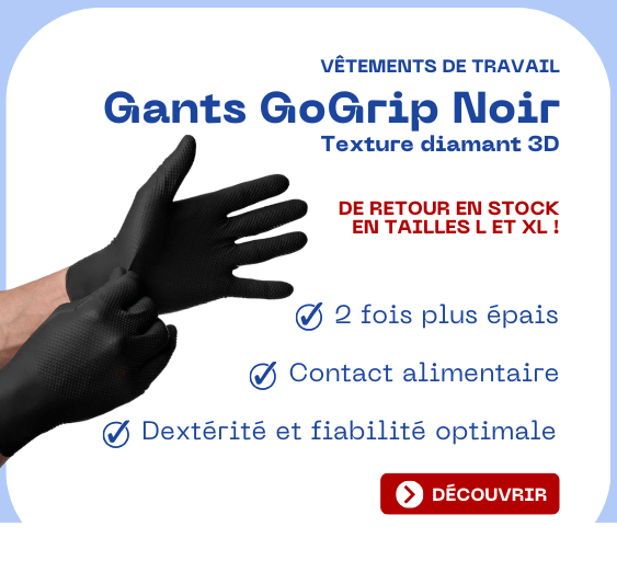 Retour en stock taille l et xl gogrip noir